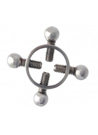 Серебристые зажимы для сосков на винтах - ToyFa - купить с доставкой в Северске