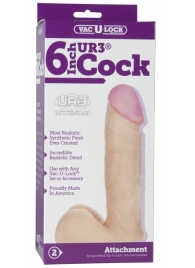 Ультра реалистичная насадка Vac-U-Lock  6  ULTRASKYN Cock - 17,3 см. - Doc Johnson - купить с доставкой в Северске