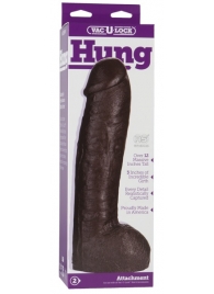 Большая насадка для трусиков Vac-U-Lock Realistic Hung - 31,7 см. - Doc Johnson - купить с доставкой в Северске