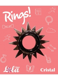 Чёрное эрекционное кольцо Rings Cristal - Lola Games - в Северске купить с доставкой
