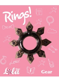 Чёрное эрекционное кольцо Rings Gear - Lola Games - в Северске купить с доставкой