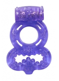 Фиолетовое эрекционное кольцо Rings Treadle с подхватом - Lola Games - в Северске купить с доставкой