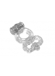 Прозрачное эрекционное кольцо Rings Treadle с подхватом - Lola Games - в Северске купить с доставкой
