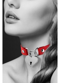Красный чокер с замком в форме сердца - Bijoux Pour Toi - купить с доставкой в Северске