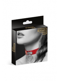 Красный узенький чокер с кольцом - Bijoux Pour Toi - купить с доставкой в Северске