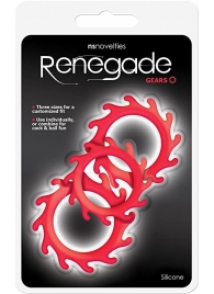 Набор из 3 красных эрекционных колец Renegade Gears - NS Novelties - в Северске купить с доставкой