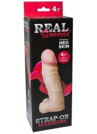 Реалистичная насадка с мошонкой REAL Standard - 15,5 см. - LOVETOY (А-Полимер) - купить с доставкой в Северске
