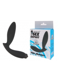Чёрный вибростимулятор простаты Sex Expert Vibe Pleasure - Sex Expert - в Северске купить с доставкой
