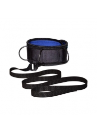 Чёрно-синий неопреновый ошейник с поводком - Sitabella - купить с доставкой в Северске
