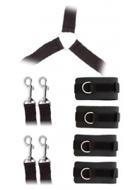 Комплект наручников и поножей LUXURIOUS BED RESTRAINT CUFF SET - Blush Novelties - купить с доставкой в Северске