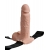 Телесный перезаряжаемый вибрострапон 7  Hollow Rechargeable Strap-on with Balls - 20,3 см. - Pipedream - купить с доставкой в Северске