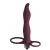 Бордовая вибронасадка для двойного проникновения Flirtini - 15,9 см. - Lola Games - купить с доставкой в Северске