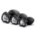 Набор из 3 черных пробок с прозрачным кристаллом-сердечком Bling Plugs Training Kit - Blush Novelties - купить с доставкой в Северске