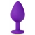 Фиолетовая анальная пробка Bling Plug Large с золотистым стразом - 9,5 см. - Blush Novelties - купить с доставкой в Северске