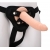 Телесный страпон на черных трусиках STRAP ON REAL DILDO - 20 см. - Dream Toys - купить с доставкой в Северске