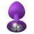 Фиолетовая анальная пробка со стразом Her Little Gem Large Plug - 9,5 см. - Pipedream - купить с доставкой в Северске