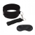 Черный ошейник с длинным поводком Collar and Leash Set - Lux Fetish - купить с доставкой в Северске