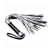 Серебристая плетка Struggle My Flogger с черной ручкой - 45 см. - Lovetoy - купить с доставкой в Северске