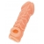 Телесная закрытая насадка с венками Cock Sleeve Size L - 17,6 см. - KOKOS - в Северске купить с доставкой