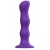 Фиолетовая насадка Strap-On-Me Dildo Geisha Balls size XL - Strap-on-me - купить с доставкой в Северске