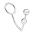 Кольцо на пенис с анальным стимулятором Two Bead Stainless Steel Anal Hook   Cock Ring - BlueLine - в Северске купить с доставкой