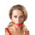 Силиконовый кляп-шар на чёрных ремешках Red Gag silicone - Orion - купить с доставкой в Северске