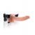 Телесный полый страпон с вибрацией Vibrating Hollow Strap-On with Balls - 24 см. - Pipedream - купить с доставкой в Северске