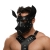 Черная кожаная маска «Собака» - Crazy Handmade - купить с доставкой в Северске