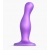 Фиолетовая насадка Strap-On-Me Dildo Plug Curvy size M - Strap-on-me - купить с доставкой в Северске