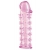 Гелевая розовая насадка на фаллос с шипами - 12 см. - Toyfa Basic - в Северске купить с доставкой