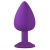 Большая фиолетовая анальная пробка Emotions Cutie Large с голубым кристаллом - 10 см. - Lola Games - купить с доставкой в Северске