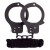 Чёрные наручники из листового металла в комплекте с веревкой BONDX METAL CUFFS LOVE ROPE SET - Dream Toys - купить с доставкой в Северске