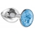 Малая серебристая анальная пробка Diamond Light blue Sparkle Small с голубым кристаллом - 7 см. - Lola Games - купить с доставкой в Северске