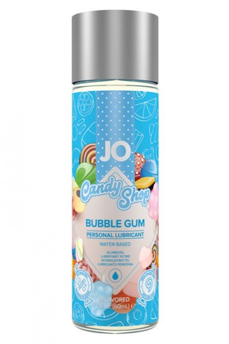 Смазка на водной основе Candy Shop Bubblegum с ароматом жвачки - 60 мл. - System JO - купить с доставкой в Северске