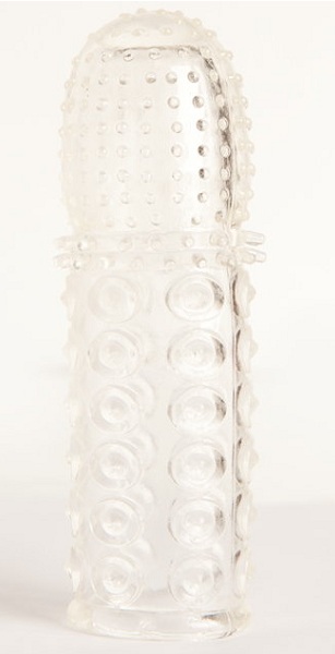 Прозрачная закрытая гелевая насадка - 13,5 см. - Toyfa Basic - в Северске купить с доставкой