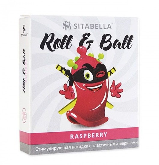 Стимулирующий презерватив-насадка Roll   Ball Raspberry - Sitabella - купить с доставкой в Северске