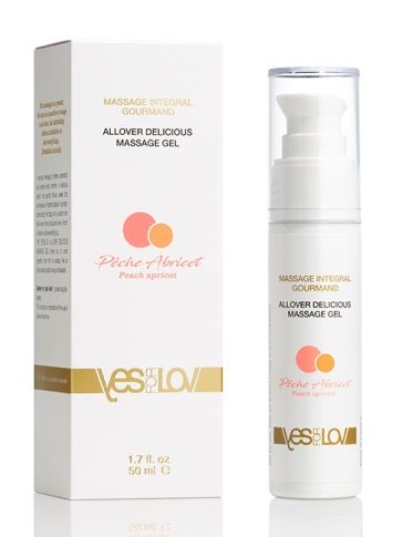Универсальный массажный гель-смазка Allover Delicious Massage Gel с ароматом персика и аброкоса - 50 мл. - YESforLOV - купить с доставкой в Северске