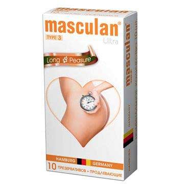 Розовые презервативы Masculan Ultra Long Pleasure с колечками, пупырышками и продлевающим эффектом - 10 шт. - Masculan - купить с доставкой в Северске