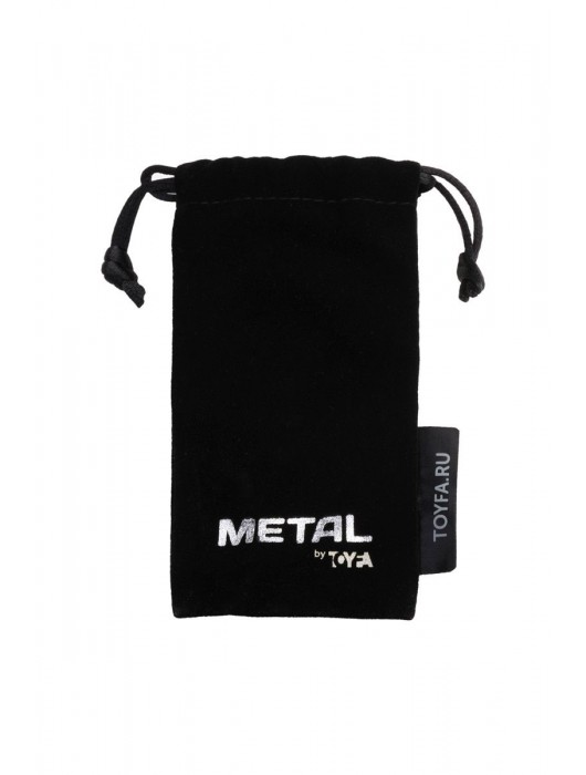 Серебристая коническая анальная пробка с красным кристаллом - 8 см. - ToyFa - купить с доставкой в Северске