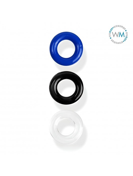 Набор из трех разноцветных эрекционных колец Erowoman-Eroman - Erowoman-Eroman - в Северске купить с доставкой