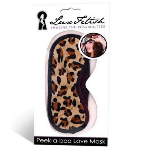 Леопардовая маска на глаза Peek-a-Boo - Lux Fetish - купить с доставкой в Северске