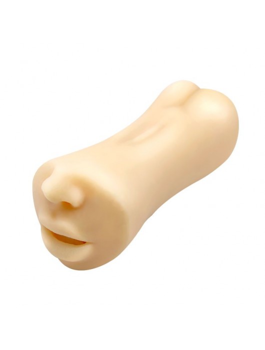 Двусторонний мастурбатор Gemini - ротик и вагина - Baile - в Северске купить с доставкой