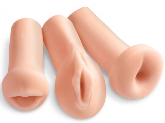 Комплект из 3 мастурбаторов All 3 Holes: вагина, анус, ротик - Pipedream - в Северске купить с доставкой