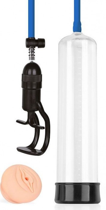 Прозрачная вакуумная помпа Sex Expert с насадкой-вагиной - Sex Expert - в Северске купить с доставкой