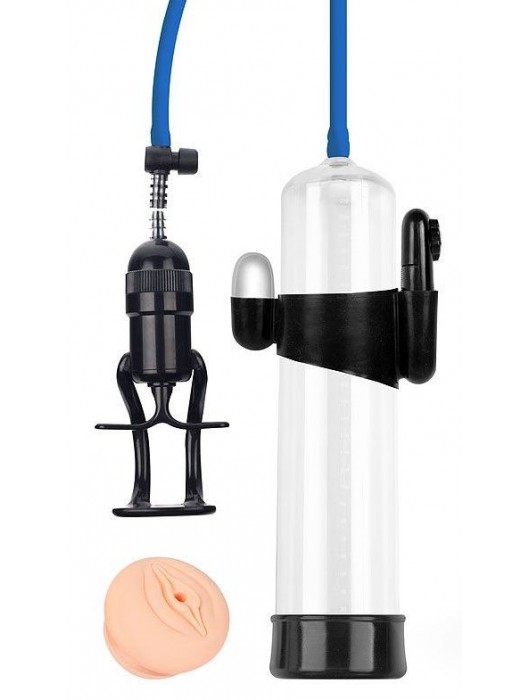 Прозрачная вакуумная вибропомпа Sex Expert с насадкой-вагиной - Sex Expert - в Северске купить с доставкой