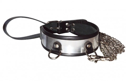 Стильный ошейник с металлическим блеском и поводком - Sitabella - купить с доставкой в Северске