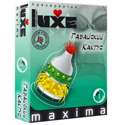 Презерватив LUXE Maxima  Гавайский Кактус  - 1 шт. - Luxe - купить с доставкой в Северске