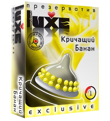 Презерватив LUXE  Exclusive  Кричащий банан  - 1 шт. - Luxe - купить с доставкой в Северске