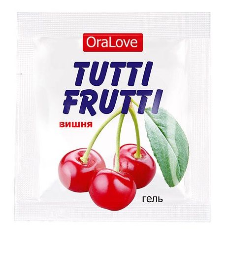 Пробник гель-смазки Tutti-frutti с вишнёвым вкусом - 4 гр. - Биоритм - купить с доставкой в Северске