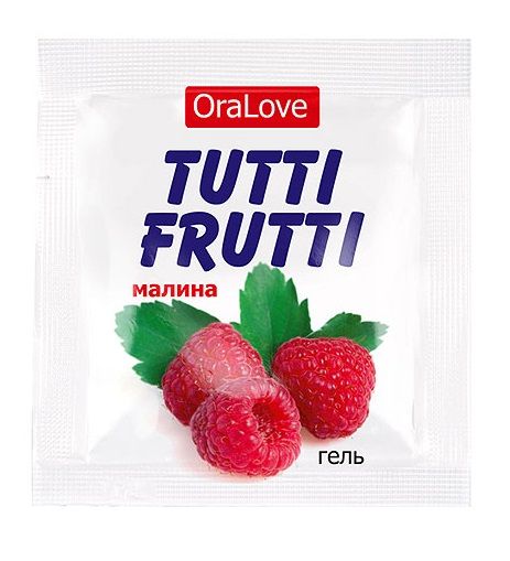 Пробник гель-смазки Tutti-frutti с малиновым вкусом - 4 гр. - Биоритм - купить с доставкой в Северске